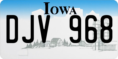 IA license plate DJV968