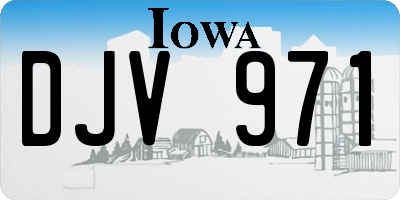 IA license plate DJV971