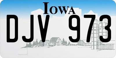 IA license plate DJV973