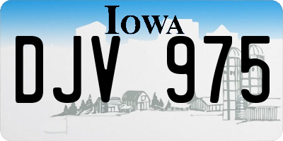 IA license plate DJV975