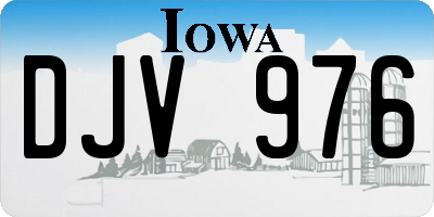 IA license plate DJV976