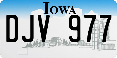 IA license plate DJV977