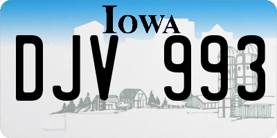 IA license plate DJV993