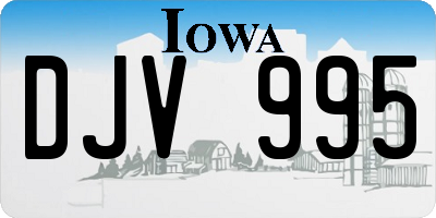 IA license plate DJV995