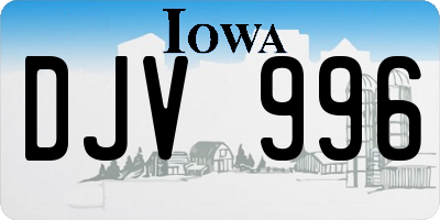 IA license plate DJV996