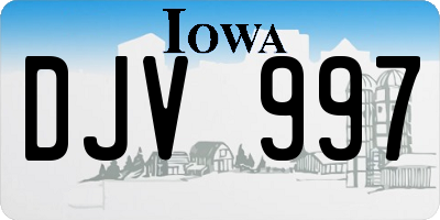 IA license plate DJV997