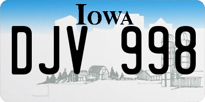 IA license plate DJV998