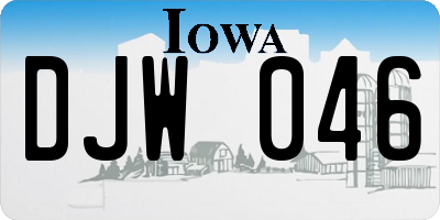 IA license plate DJW046