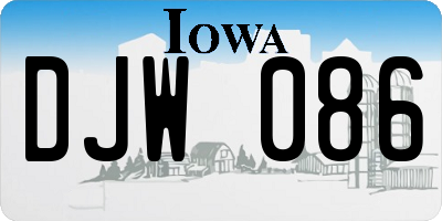 IA license plate DJW086