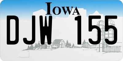IA license plate DJW155