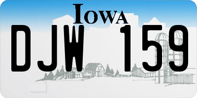 IA license plate DJW159