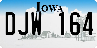IA license plate DJW164