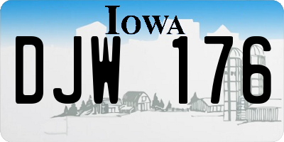 IA license plate DJW176