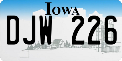 IA license plate DJW226