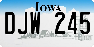 IA license plate DJW245