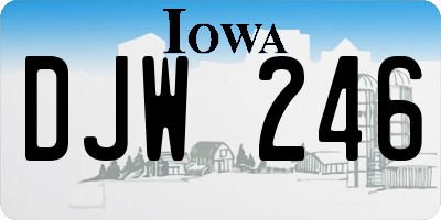 IA license plate DJW246