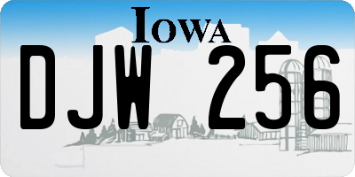 IA license plate DJW256