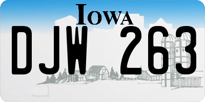 IA license plate DJW263