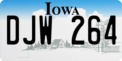 IA license plate DJW264