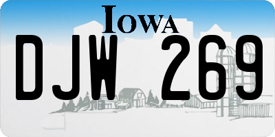 IA license plate DJW269