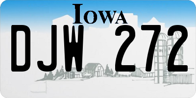 IA license plate DJW272