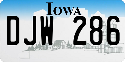 IA license plate DJW286
