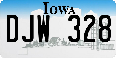 IA license plate DJW328