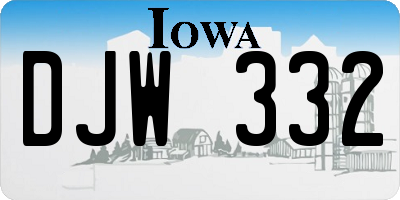 IA license plate DJW332