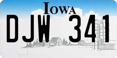 IA license plate DJW341