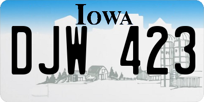 IA license plate DJW423