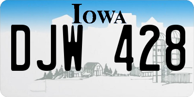 IA license plate DJW428