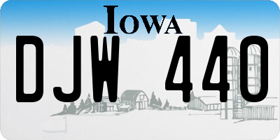 IA license plate DJW440