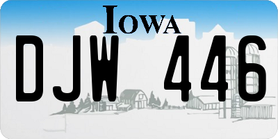 IA license plate DJW446