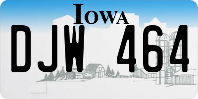 IA license plate DJW464