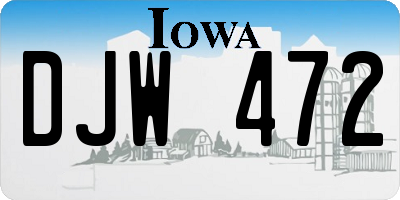 IA license plate DJW472