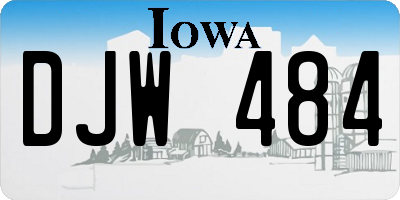IA license plate DJW484