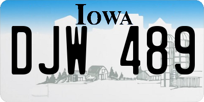 IA license plate DJW489