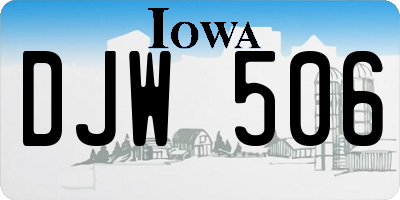 IA license plate DJW506
