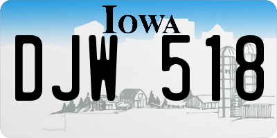IA license plate DJW518