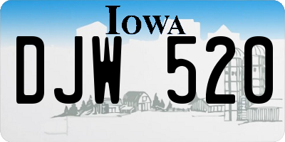 IA license plate DJW520