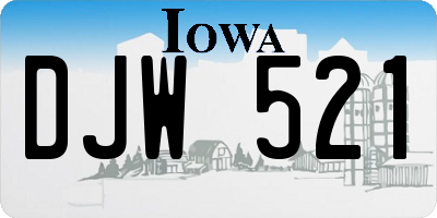 IA license plate DJW521