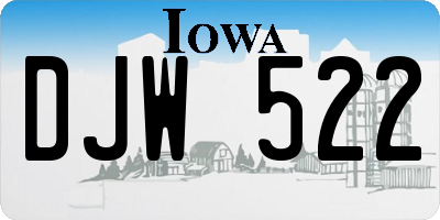 IA license plate DJW522