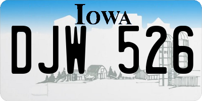 IA license plate DJW526