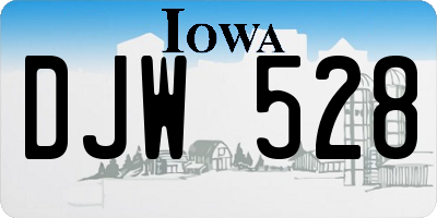 IA license plate DJW528