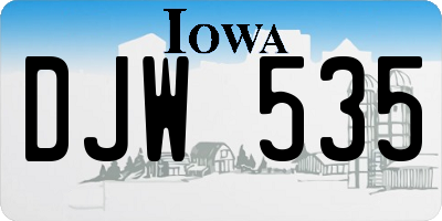 IA license plate DJW535