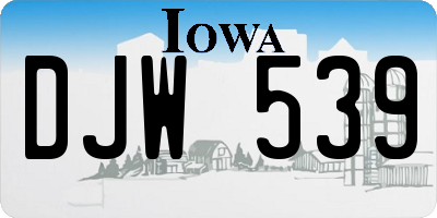 IA license plate DJW539