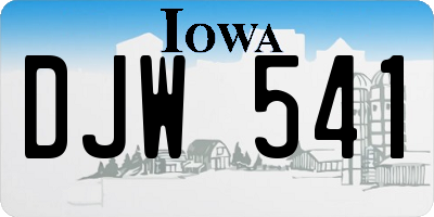 IA license plate DJW541