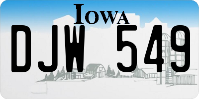 IA license plate DJW549