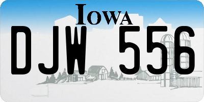 IA license plate DJW556