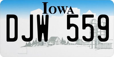 IA license plate DJW559